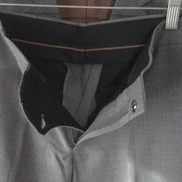 38s Slim Jos.A.Banks Taupe Pinstripe Suit - Picture 8 of 10